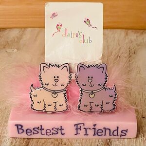 $10 or FREE with$50 Purchase NWT Claire’s Pink 2 kitties Furry BF Picture Holder